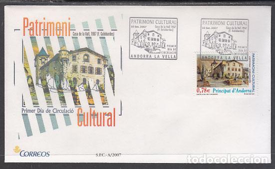Sellos: Andorra Espa&ntilde;ola Sobres 1&ordm; D&iacute;a 2007 Edifil 349