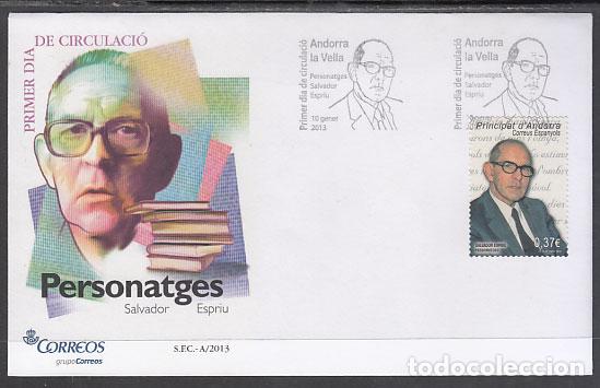 Sellos: Andorra Espa&ntilde;ola Sobres 1&ordm; D&iacute;a 2013 Edifil 401
