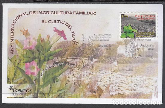 Sellos: Andorra Espa&ntilde;ola Sobres 1&ordm; D&iacute;a 2014 Edifil 423