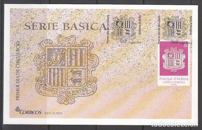 Sellos: Andorra Espa&ntilde;ola Sobres 1&ordm; D&iacute;a 2016 Edifil 439
