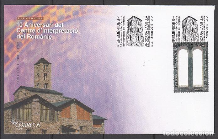Sellos: Andorra Espa&ntilde;ola Sobres 1&ordm; D&iacute;a 2016 Edifil 441