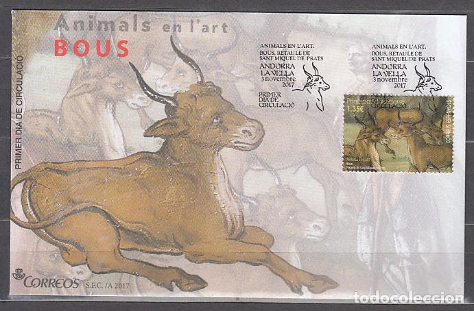 Sellos: Andorra Espa&ntilde;ola Sobres 1&ordm; D&iacute;a 2017 Edifil 462