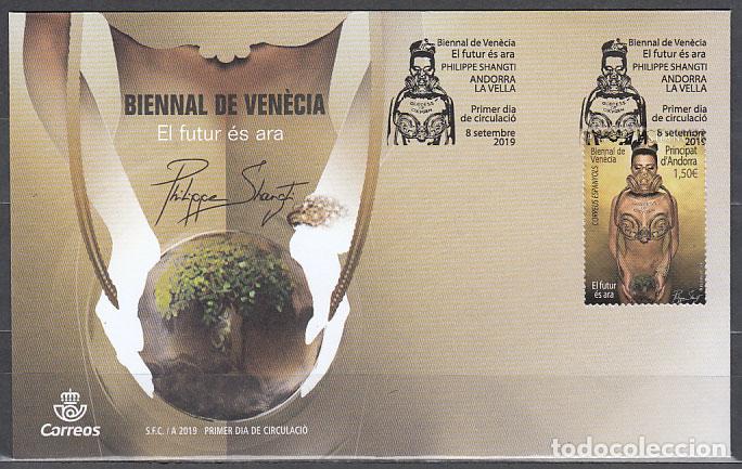 Sellos: Andorra Espa&ntilde;ola Sobres 1&ordm; D&iacute;a 2019 Edifil 487