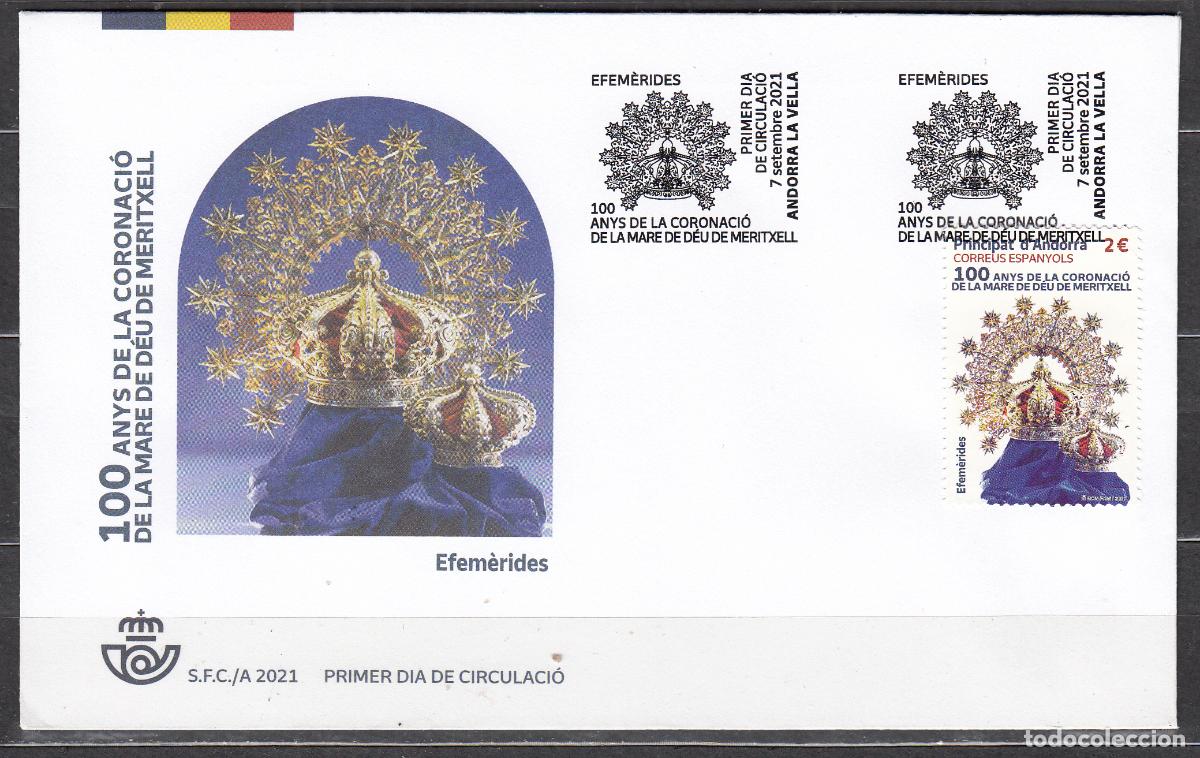 Sellos: Andorra Espa&ntilde;ola Sobres 1&ordm; D&iacute;a 2021 Edifil 517 Efemerides
