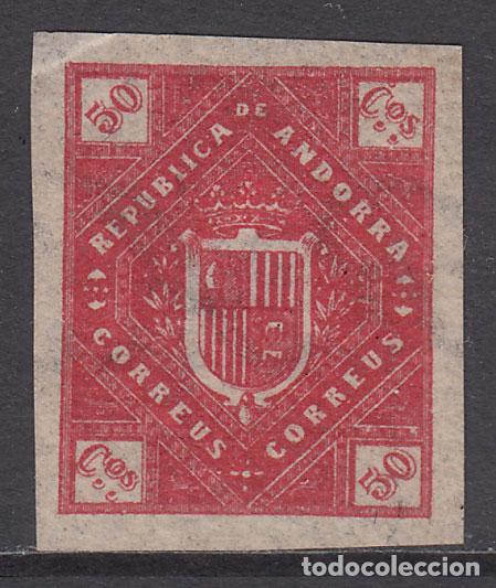 Sellos: Andorra Espa&ntilde;ola Sueltos 1875 Edifil NE 7s (*) Mng