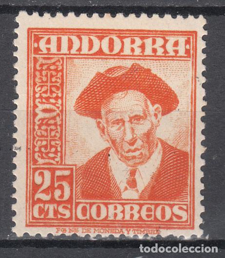 Sellos: Andorra Espa&ntilde;ola Sueltos 1948 Edifil 49 ** Mnh