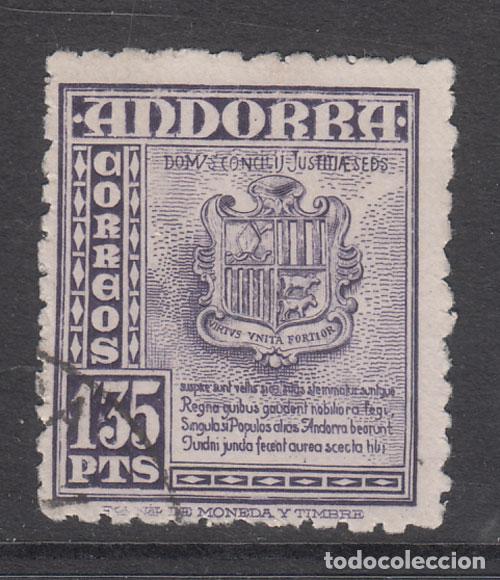 Sellos: Andorra Espa&ntilde;ola Sueltos 1948 Edifil 55 usado