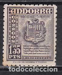 Sellos: Andorra Espa&ntilde;ola Sueltos 1948 Edifil 55 (*) Mng