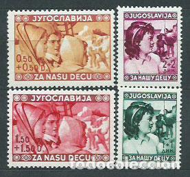 Sellos: Yugoslavia - Correo 1940 Yvert 380/3 * Mh