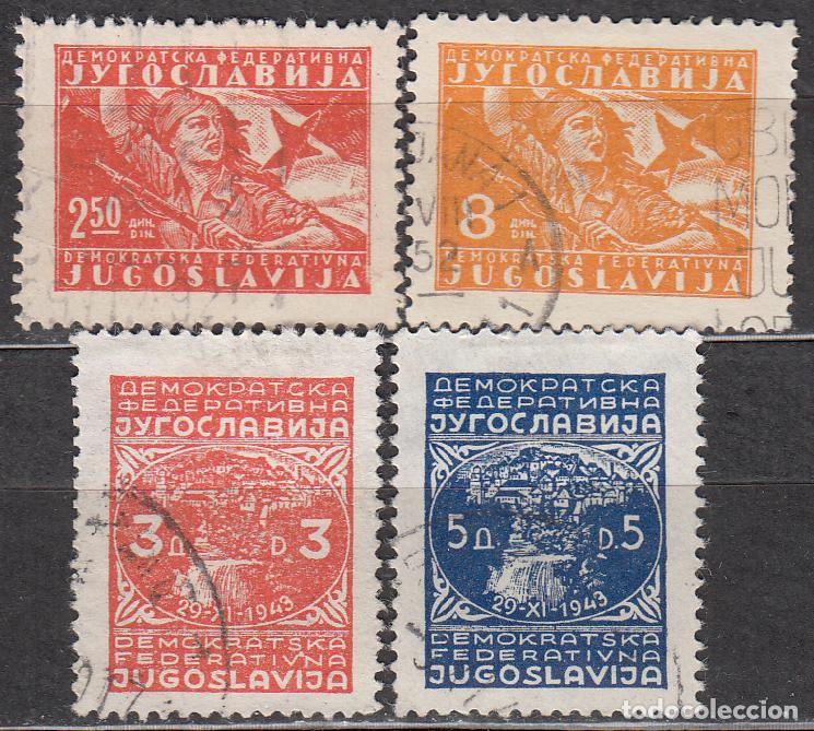 Sellos: Yugoslavia Correo 1947 Yvert 478/81 usado