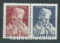 Sellos: Yugoslavia - Correo 1953 Yvert 625/6 * Mh Nikola Tesla