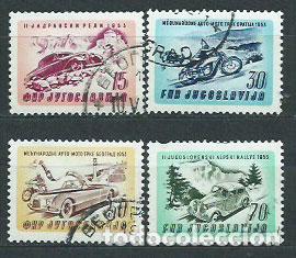 Sellos: Yugoslavia - Correo 1953 Yvert 630/3 usado Deportes rallys