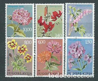 Sellos: Yugoslavia - Correo 1977 Yvert 1566/71 ** Mnh Flores
