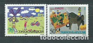Selos: Yugoslavia - Correo 1985 Yvert 2005/6 ** Mnh Dibujos infantiles