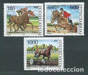 Selos: Yugoslavia - Correo 1988 Yvert 2176/8 ** Mnh Deportes h&iacute;pica
