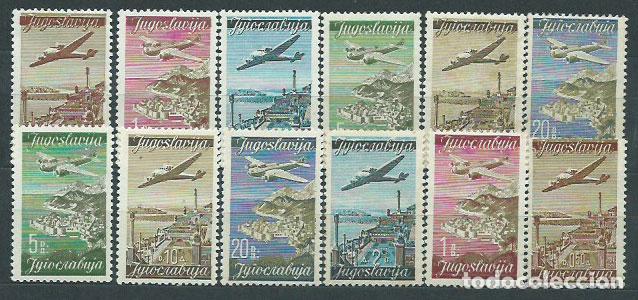 Sellos: Yugoslavia - Aereo Yvert 17/22 A/B * Mh Aviones