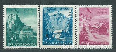Sellos: Yugoslavia - Aereo Yvert 42/4 * Mh Monta&ntilde;as