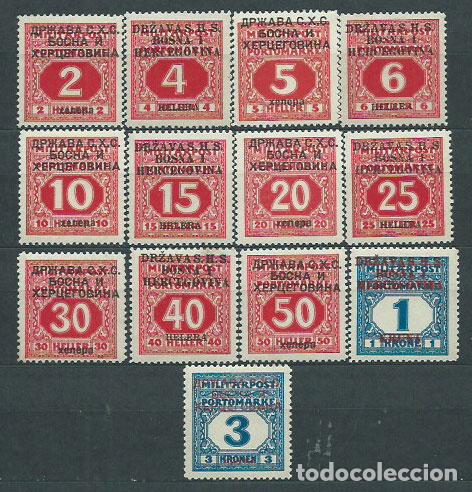 Sellos: Yugoslavia - Tasa Yvert 9/21 * Mh