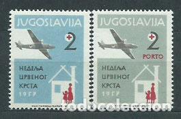 Sellos: Yugoslavia - Beneficencia Yvert 29/30 ** Mnh Avi&oacute;n sanitario
