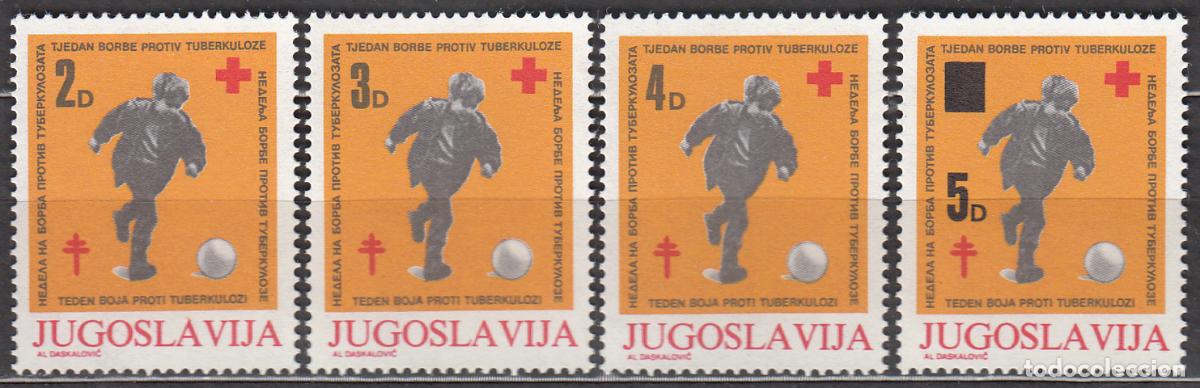 Sellos: Yugoslavia Beneficencia Yvert 100/103 ** Mnh Lucha contra la Tuberculosis - Cruz
