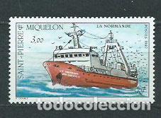 Sellos: San Pierre y Miquelon - Correo Yvert 482 ** Mnh Barco