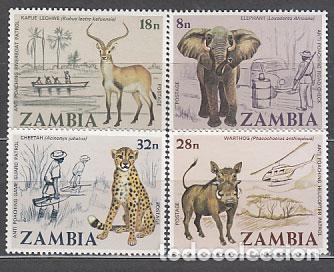 Selos: Zambia - Correo Yvert 181/4 ** Mnh Fauna