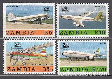 Selos: Zambia - Correo Yvert 416/9 ** Mnh Aviones