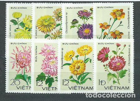 Selos: Vietnam Rep. Socialista - Correo 1978 Yvert 138/45 ** Mnh Flores