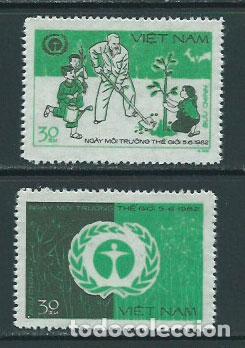 Selos: Vietnam Rep. Socialista - Correo 1982 Yvert 364B/C ** Mnh