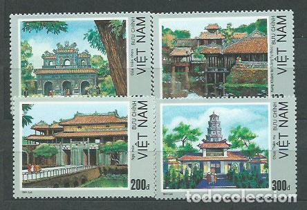 Selos: Vietnam Rep. Socialista - Correo 1990 Yvert 1027/30 ** Mnh Arquitectura