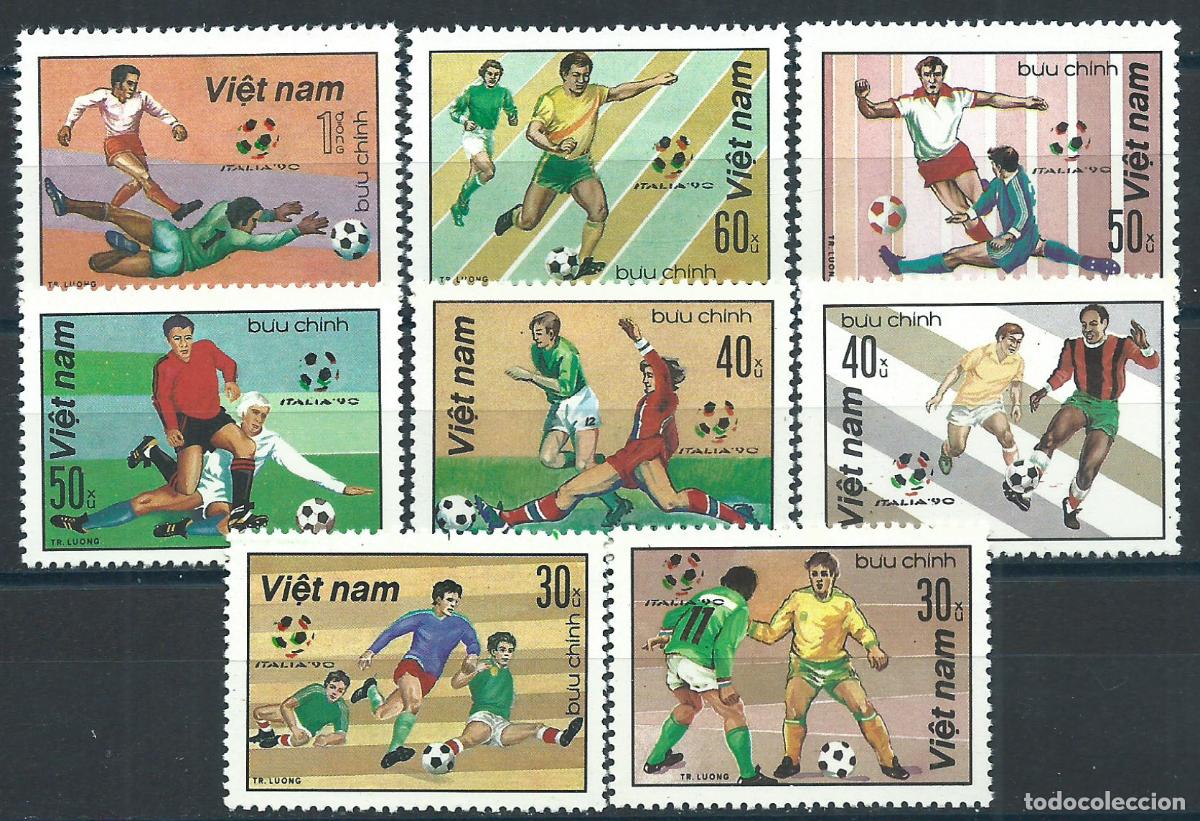 Selos: Vietnam Rep. Socialista Correo 1990 Yvert 1086/93 ** Mnh Deportes - F&uacute;tbol