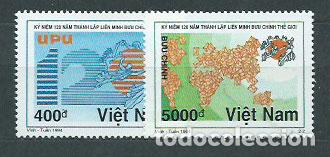 Selos: Vietnam Rep. Socialista - Correo 1994 Yvert 1484/5 ** Mnh UPU