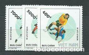 Selos: Vietnam Rep. Socialista - Correo 1998 Yvert 1769/71 ** Mnh Deportes f&uacute;tbol