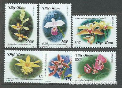 Selos: Vietnam Rep. Socialista - Correo 2001 Yvert 1996/2001 ** Mnh Flores