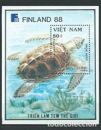 Selos: Vietnam Rep. Socialista - Hojas 1988 Yvert 40 ** Mnh Fauna