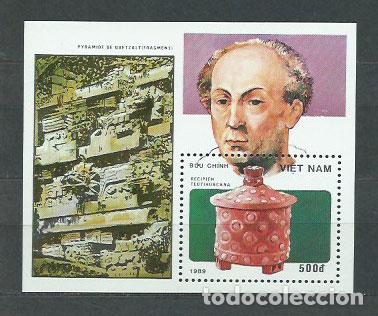 Selos: Vietnam Rep. Socialista - Hojas 1990 Yvert 54 ** Mnh Descubrimiento de Am&eacute;ric