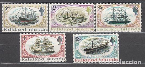 Selos: Falkland - Correo Yvert 186/90 ** Mnh Barcos