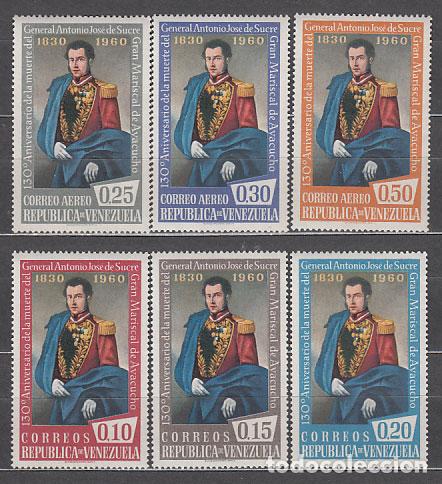 Selos: Venezuela - Correo 1960 Yvert 631/3+A,725/7 ** Mnh Personaje