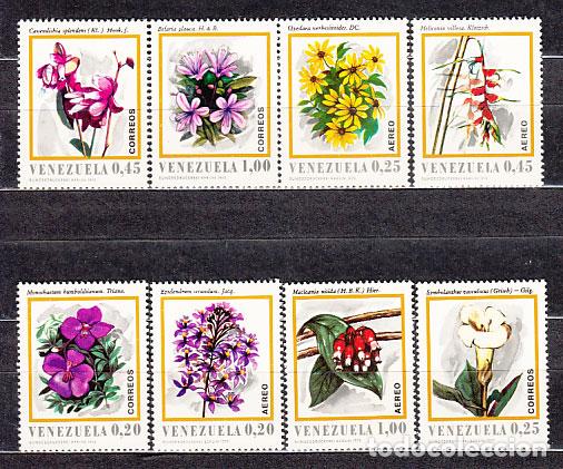 Selos: Venezuela - Correo 1970 Yvert 806/9+A,1007/10 ** Mnh Flores