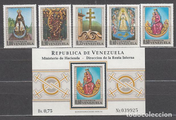 Selos: Venezuela - Correo 1970 Yvert 811/5+H,18 ** Mnh Religi&oacute;n