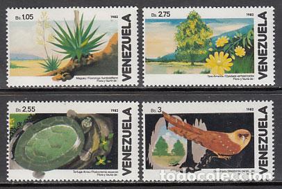 Selos: Venezuela - Correo 1982 Yvert 1111/4 ** Mnh Flores. Fauna