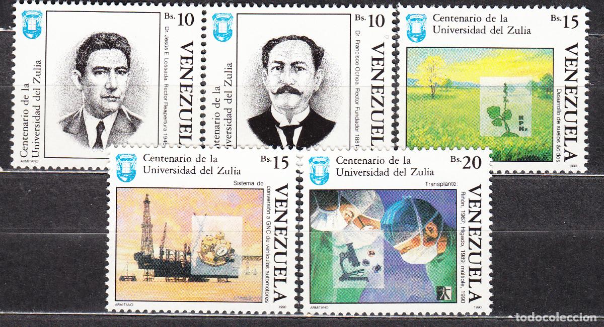 Selos: Venezuela Correo 1990 Yvert 1500/4 ** Mnh Centenario de la Universidad de Zulia