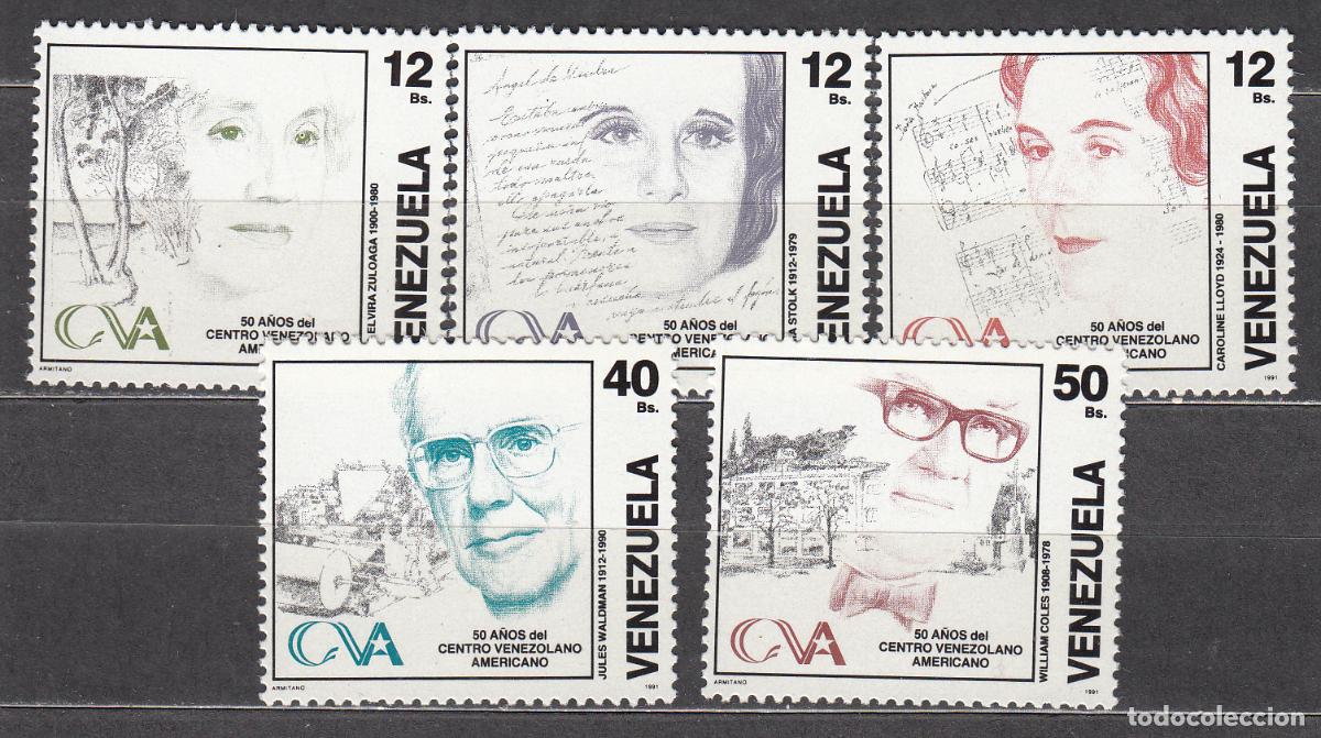 Selos: Venezuela Correo 1991 Yvert 1536/39 ** Mnh Cincuenta A&ntilde;os de la acci&oacute;n democra