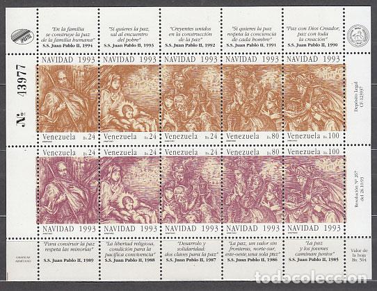 Selos: Venezuela - Correo 1993 Yvert 1656/65 ** Mnh Navidad