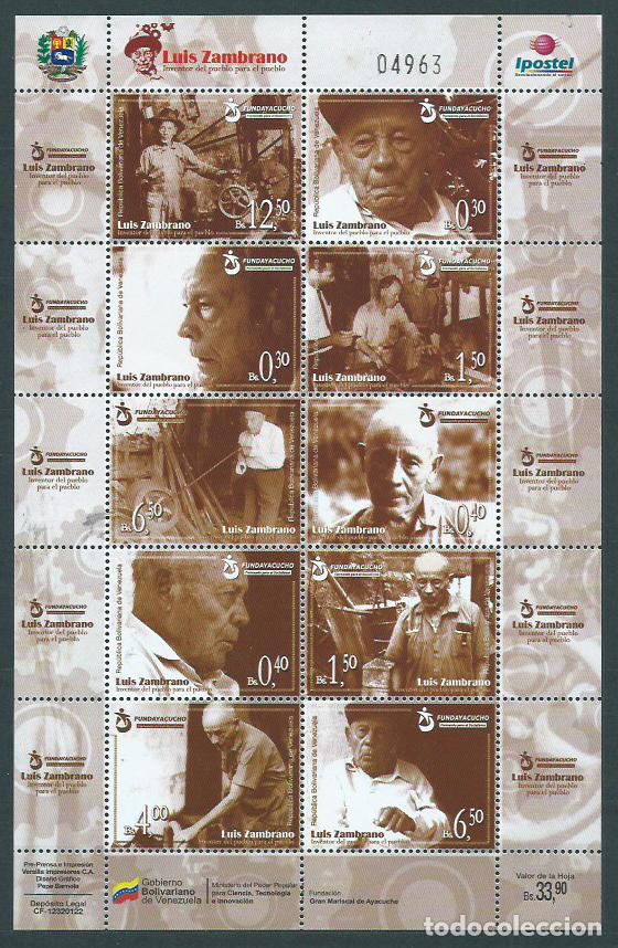 Selos: Venezuela - Correo 2014 Yvert 3064 ** Mnh Personaje. Luis Zambrano