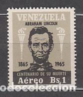 Francobolli: Venezuela - Aereo Yvert 888 ** Mnh Personaje. Abraham Lincoln