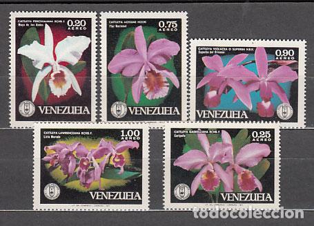Francobolli: Venezuela - Aereo Yvert 1016/20 ** Mnh Flores. Orquideas