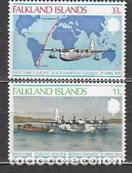 Francobolli: Falkland - Correo Yvert 269/70 ** Mnh Aviones