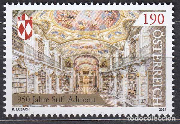 Francobolli: Austria Correo 2024 Yvert 3686 ** Mnh 950 A&ntilde;os Admont Abbey