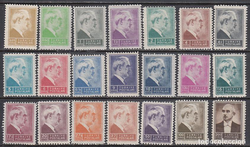 Francobolli: Turquia - Correo 1943 Yvert 993/1013 ** Mnh Personaje